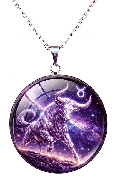Oxolux, Lavinia Colier din seria Zodiac in cutie cadou, design cosmic mov, bi...