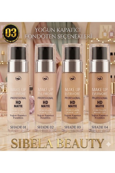 SİBELA BEAUTY GÜZEL GÖRMEK GÜZEL DÜŞÜNDÜRÜR Intense Coverage Foundation, Make...