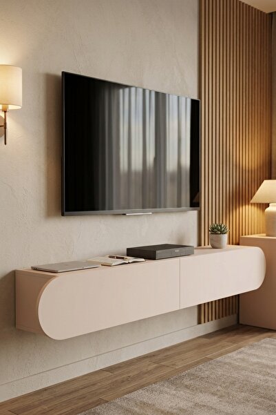L'occi Concept Donyell 180 cm Oval Kapaklı TV Ünitesi - Modern Duvara Monte T...