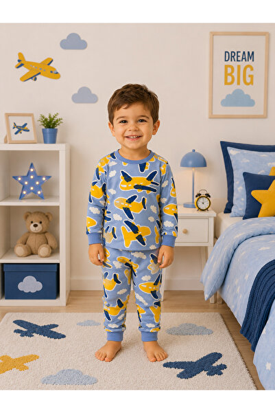 Fil Kids Set de pijamale de iarnă pentru băieți, bumbac piese, din material t...