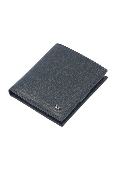 Tergan Navy Blue Genuine Leather Men's Wallet - S1Ce00001500-U6H