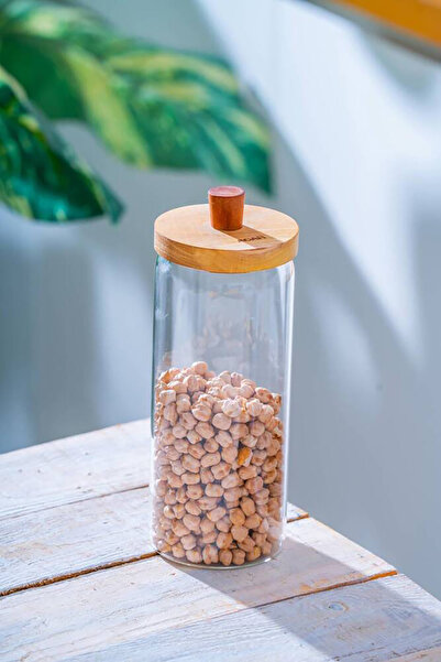 ACAR Malibu Acacia Lid Borosilicate Glass Jar - 900 ml Lnd-07575