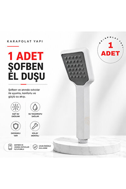 KarapolatYapı Duş Başlığı Elektrikli Şofben Duş Başlığı İhlas Duş Başlığı 1 Adet