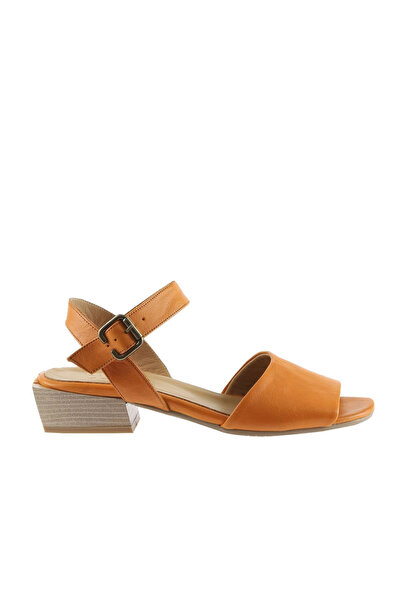Bueno Shoes Orange Leather Women's Heels Sandals 01Ws7504