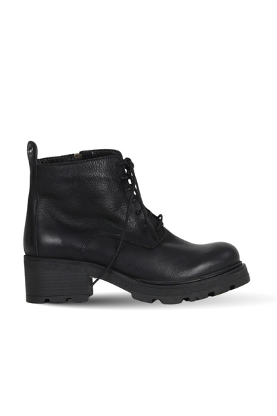 Bueno Shoes Black Leather Women's Wedge Heeled Boots 01Wd2301