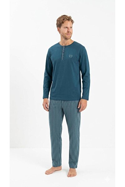 ROYAM Pijadore Men's 100% Cotton Single Jersey Seasonal Long Sleeve Pajama Se...
