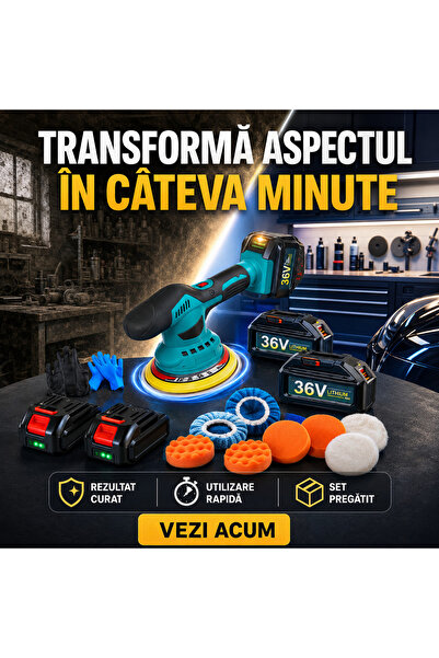 OEM Aparat Polish Auto cu 2 acumulatori 36V, fara fir, portabil (RO-V01)