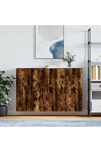 Concept Dulapuri montate pe perete, 2 buc, stejar afumat, 69,5x34x90 cm
