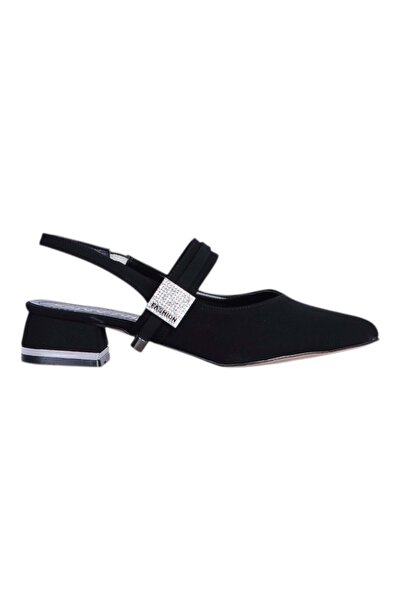 moda ayakkabım Esracan 2808 3cm Slingback Women's Heeled Shoes