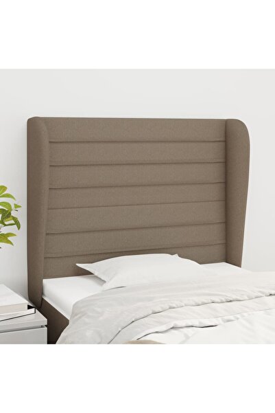 Concept Tăblie de pat cu aripioare gri taupe 83x23x118/128 cm textil