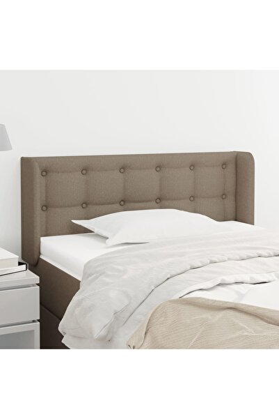 Concept Tăblie de pat cu aripioare gri taupe 83x16x78/88 cm textil