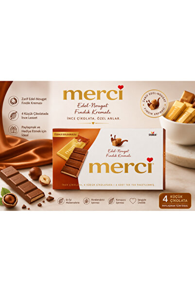 Storck Merci Hazelnut Creme Nougat Dolgulu Premium Çikolata