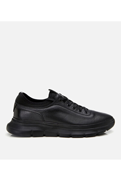 Hotiç Schwarze Sneakers aus echtem Leder für Herren