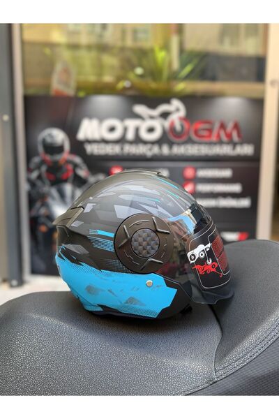 Free-M FR-665 Mat Yarım Camlı Kask