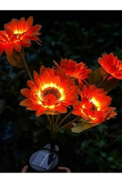 Yenigeldi Solar Güneş Enerjili LED Işıklı Yapay Çiçek, Papatya Tasarım, Bahçe...