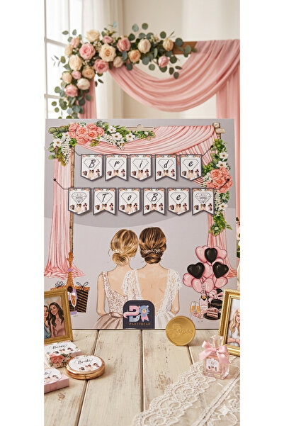 Anatolia Bride to be yazılı banner bekarlığa veda partisi bannerı ipli