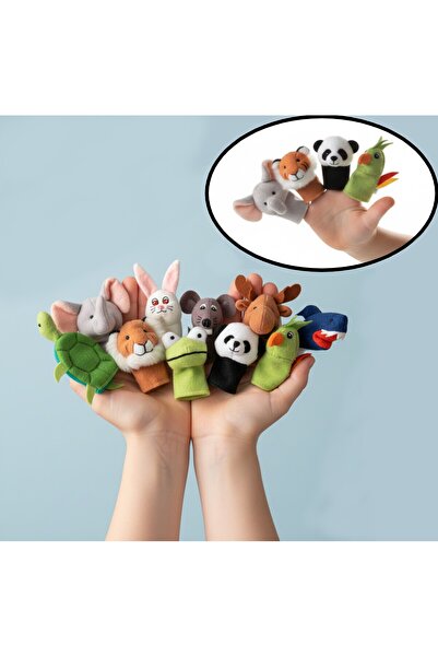 SyaMAG Set 10 marionete din plus pentru degete, model animalute