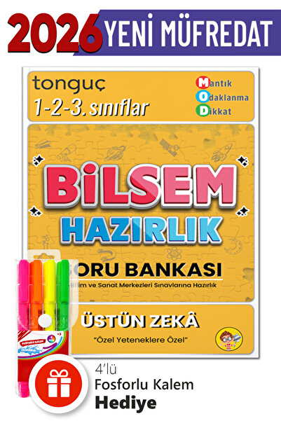 Tonguç Yayınları 1. 2. 3. Sınıflar Bilsem Hazırlık Soru Bankası +Hediyeli