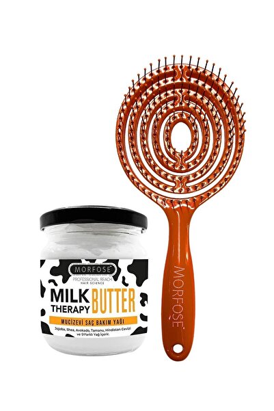 Morfose Oval Saç Fırçası Milk Therapy Butter Yağ Içeren Mucizevi Saç Bakım Kremi