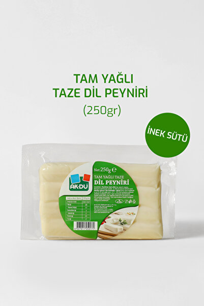 Akdu Tam Yağlı Taze Dil Peyniri 250 Gr - %100 İnek Sütünden, Az Tuzlu Yumuşak...