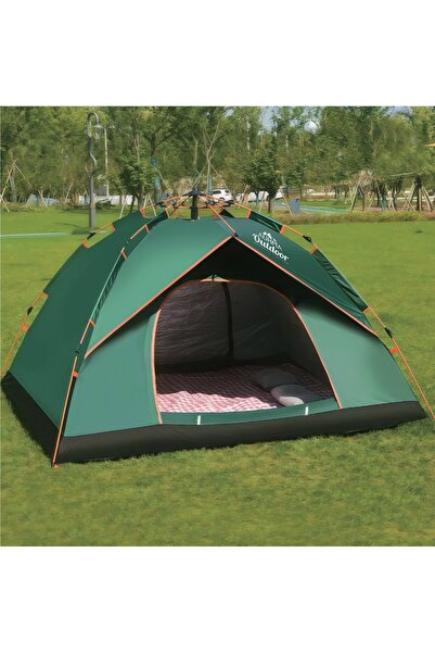 auhma Outdoor AC6635 Otomatik Kurulum Yeşil Kamp Çadırı - 4 Kişilik, Su Geçir...