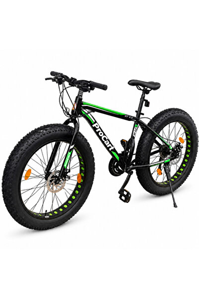PROCART Fat Bike, roți de 26 de inci, cadru de 17 inci, schimbător Shimano, 2...