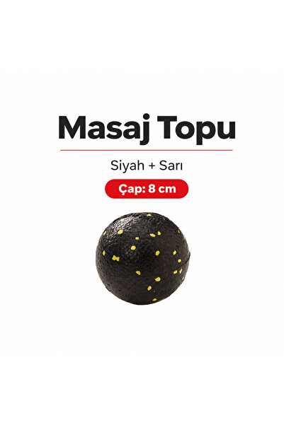 Actifoam Lacrosse El Ayak Uyarıcı Masaj Topu Siyah Sarı