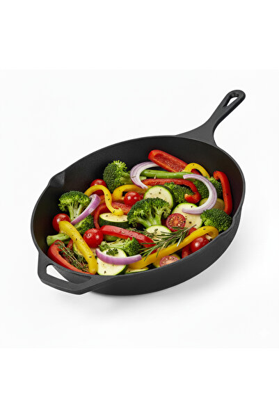 HASEPE Tigaie Fonta 26cm, Compatibila Inductie Gaz Electric, Suprafata Natura...