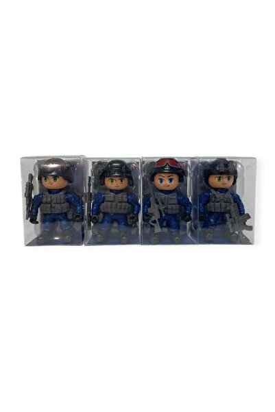 Erka مجموعة ألعاب C Toys الخاصة بالشرطة 8 سم، مجموعة من 4 قطع