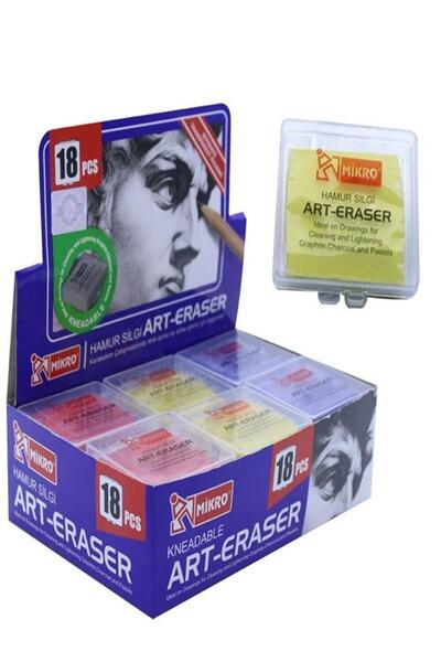 Mikro St. Hs-18 Gray Dough Eraser 18-Pack