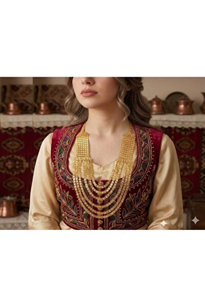 Güneş Niba_gold 22. Ayar Altın Kaplama Pafralı Madonna