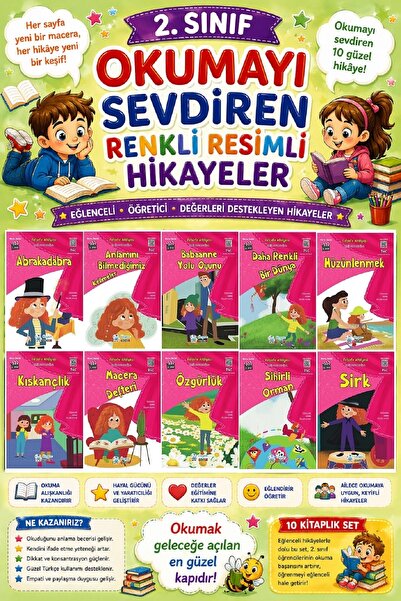 Üçgen Yayıncılık 2. Sınıf Okumayı Sevdiren Renkli Resimli Hikayeler 22 - 10 K...