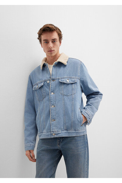 Mavi ZANDER Denim Sherpa Albastru Ciel