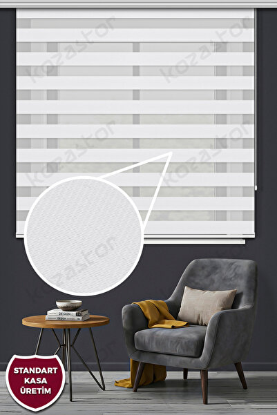 Zebra Roller Blind White 125 V00