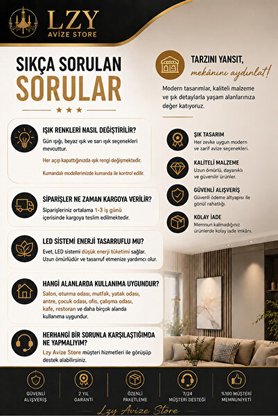 Lzy Avize Store 3 Renkli Radya Sarkıt Krom Avize Salon, Yemek Masası, Mutfak,...