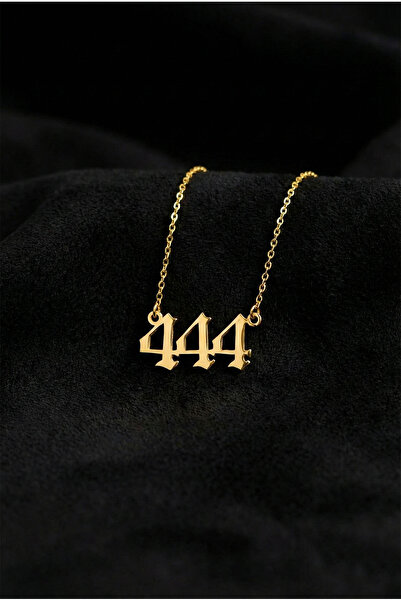 Roza Silver 925 Ayar Gold 444 Melek Sayısı Gümüş Koruma Kolyesi