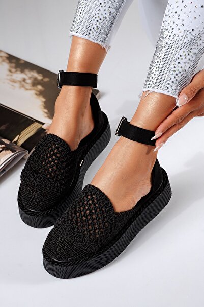 Zaira Pantofi casual dama negri din material textil Amira #22427