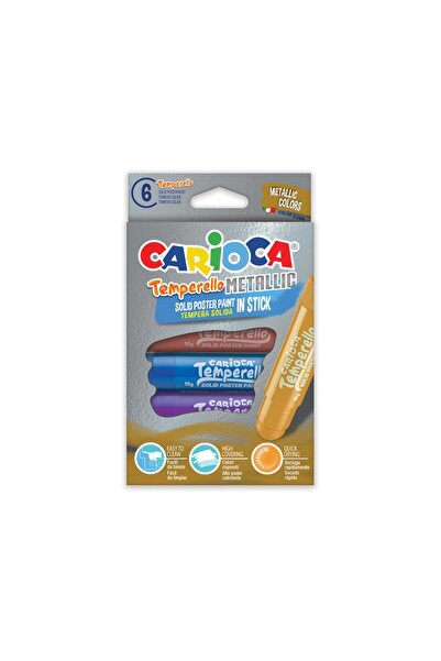carioca Creioane tempera metalice Temperello, set de 6