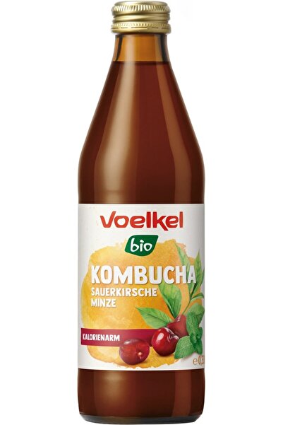 Voelkel Băutură organică de kombucha cu cireșe și mentă, 330ml
