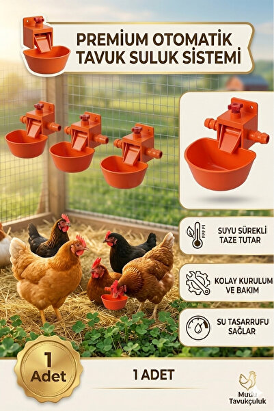 MUTLU TAVUKÇULUK Otomatik Akıllı Tavuk Civciv Suluğu Suluk 1 Adet Hindi Kaz Ö...