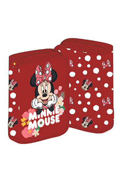 PIGNA UNEQUIPPED PENCIL CASE 1 ZIPPER 2 EXTENSIONS MINNIE RED