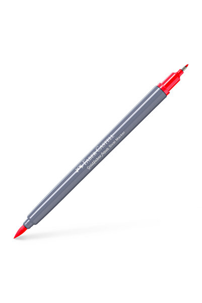 Faber Castell GOLDFABER ROȘU STRĂLUCITOR 122 MARKER SOLUBIL CU VÂRF DUBLU FAB...