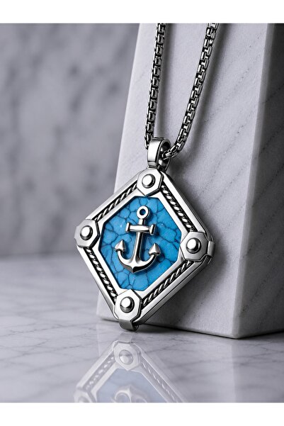 voyageaccessory Denizci Ruhu Yaz Stilinin Vazgeçilmezi Turkuaz Taşlı Çapa Kolye