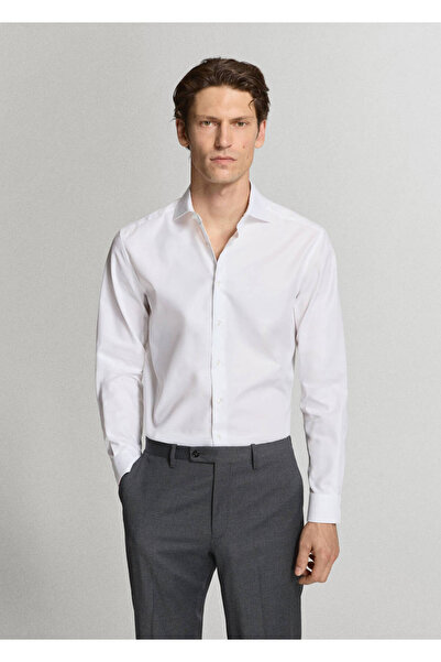 MANGO Man %100 pamuk regular fit kumaş gömlek