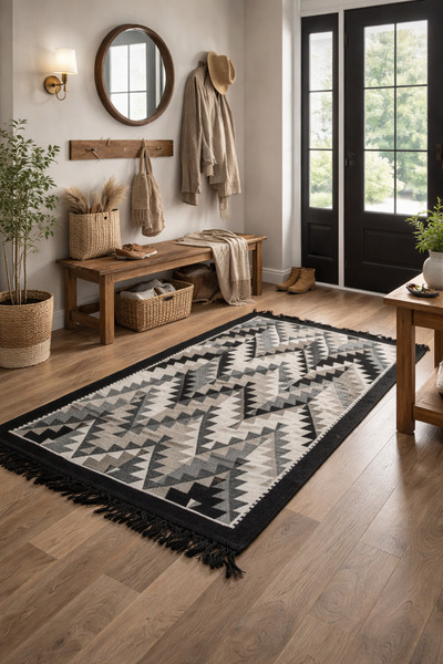 OEM Covor tradițional cu două fețe, dimensiune 80 x 120 cm H&H 34