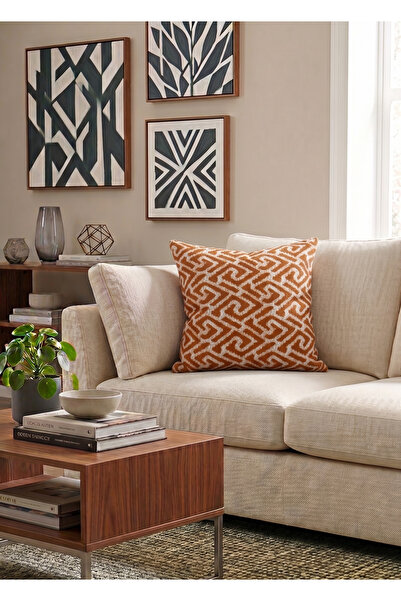 Bally Home Raşel Özel Desenli Kare Kırlent Kılıfı