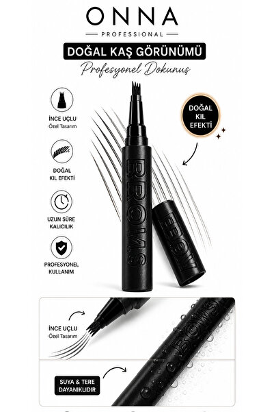 Microblading Etkili Fırçalı Kaş Boyası | Siyah