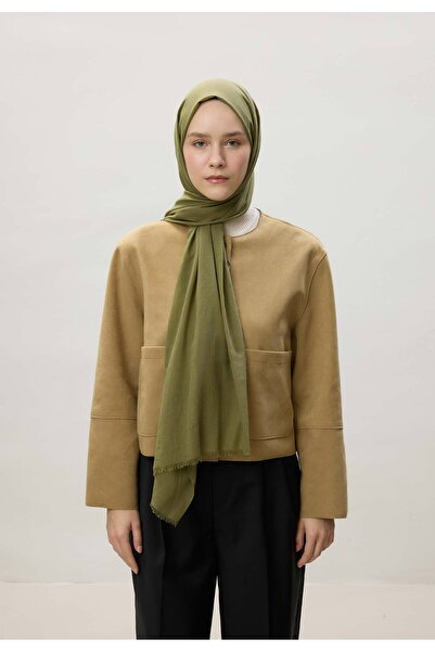 Freshscarfs İnce Pamuk Vual Şal Açık Yeşil