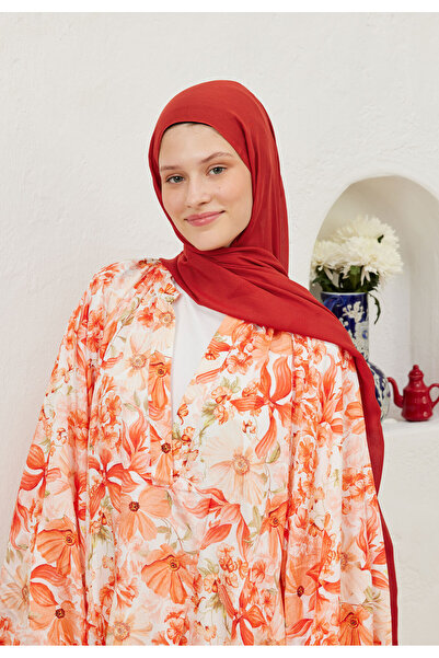 Freshscarfs Rami Viskon Şal Kırmızı
