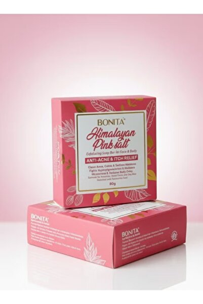 BONİTA Himalayan Pink Salt Brightening & Exfoliating Soap – For Smooth, Clear Skin 80g